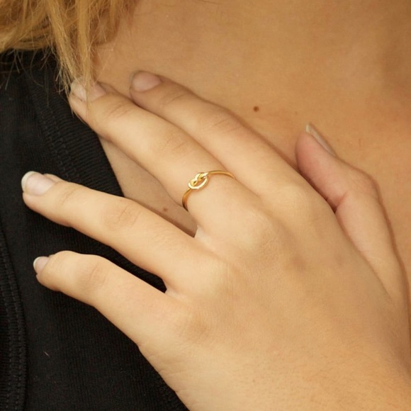 “Sterling Forever” Gold Love Knot Ring Sz. 7 - Picture 4 of 4